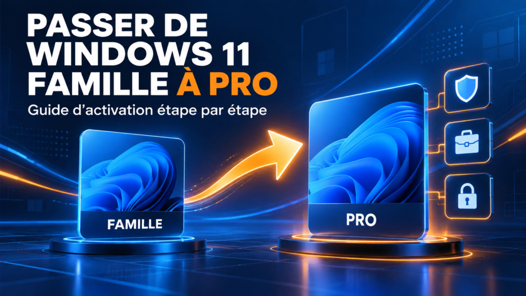 Passer de Windows 11 Famille à Windows 11 Pro.