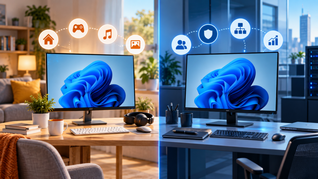 Comparaison entre Windows 11 Famille et Professionnel