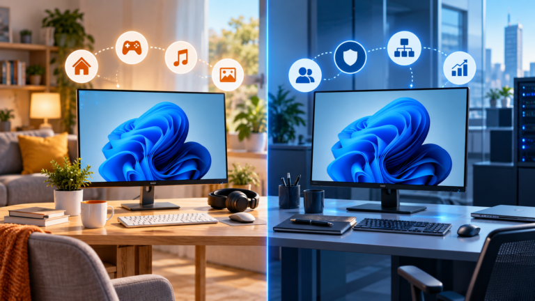 Comparaison entre Windows 11 Famille et Professionnel