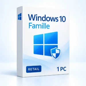 Windows 10 Famille – Licence Retail pour 1 PC