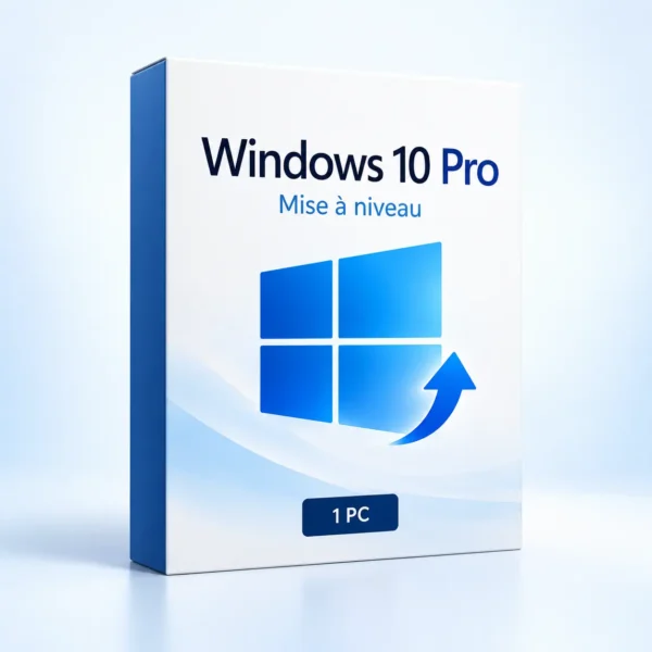 licence Windows 10 Pro avec mise à niveau depuis Windows 10 Famille pour 1 PC.