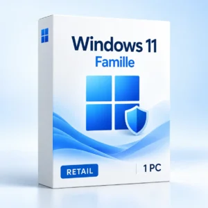 licence Windows 11 Famille Retail pour 1 PC.
