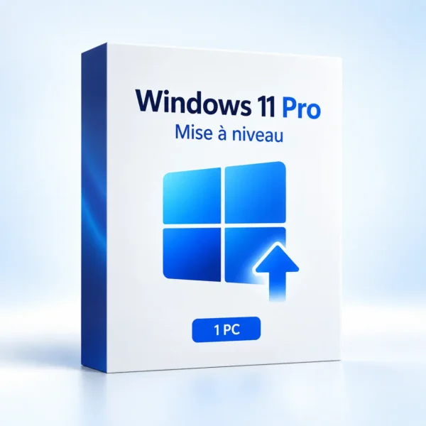 licence Windows 11 Pro avec mise à niveau depuis Windows 11 Famille pour 1 PC.